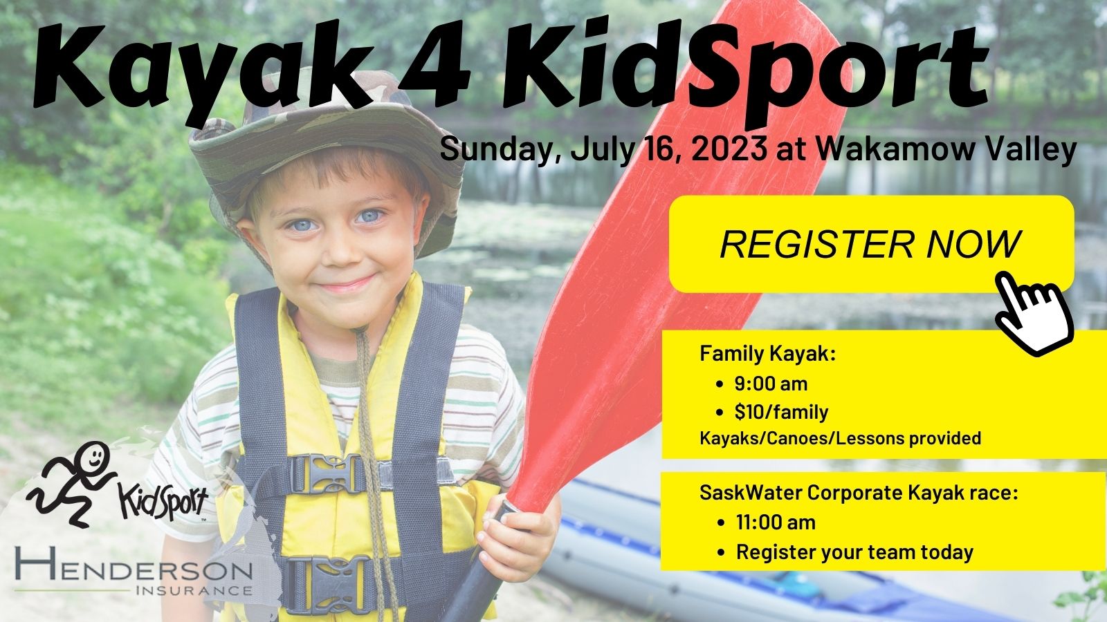 kayak for Kidsport